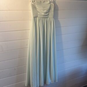Strapless Mint Green Floor Length Dress! Prom or beach dress
